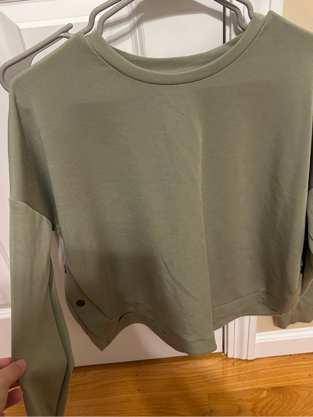 Olive Green Cropped Shirt